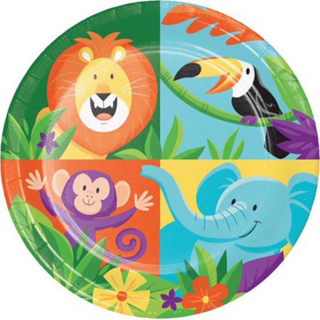 Jungle Safari Paper Dessert Plates 7in 8ct