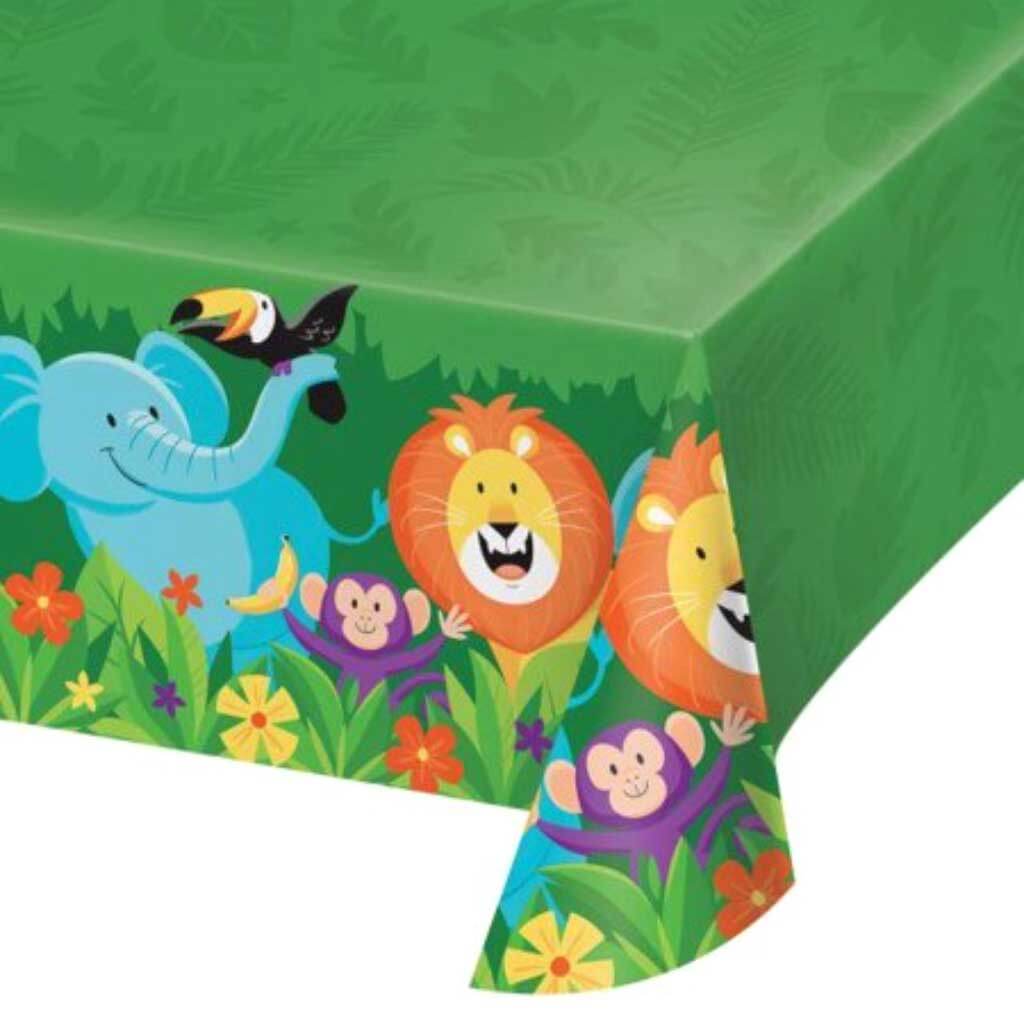 Jungle Safari Plastic Plastic Tablecover 54inx108in