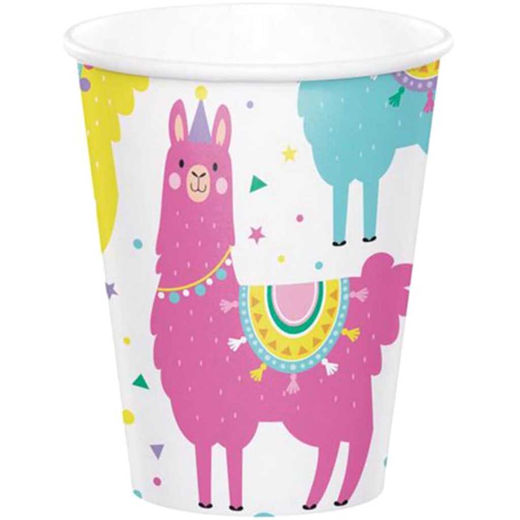 Llama Party Cups 9oz 8ct