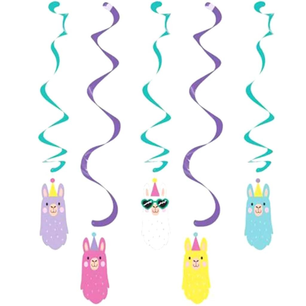 Llama Party Dizzy Danglers 5ct