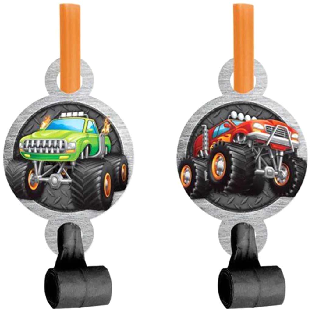 Monster Truck Rally Blowers with Medallion 8ct