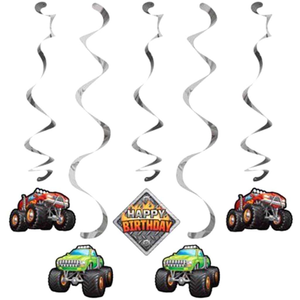 Monster Truck Rally Dizzy Danglers 5ct