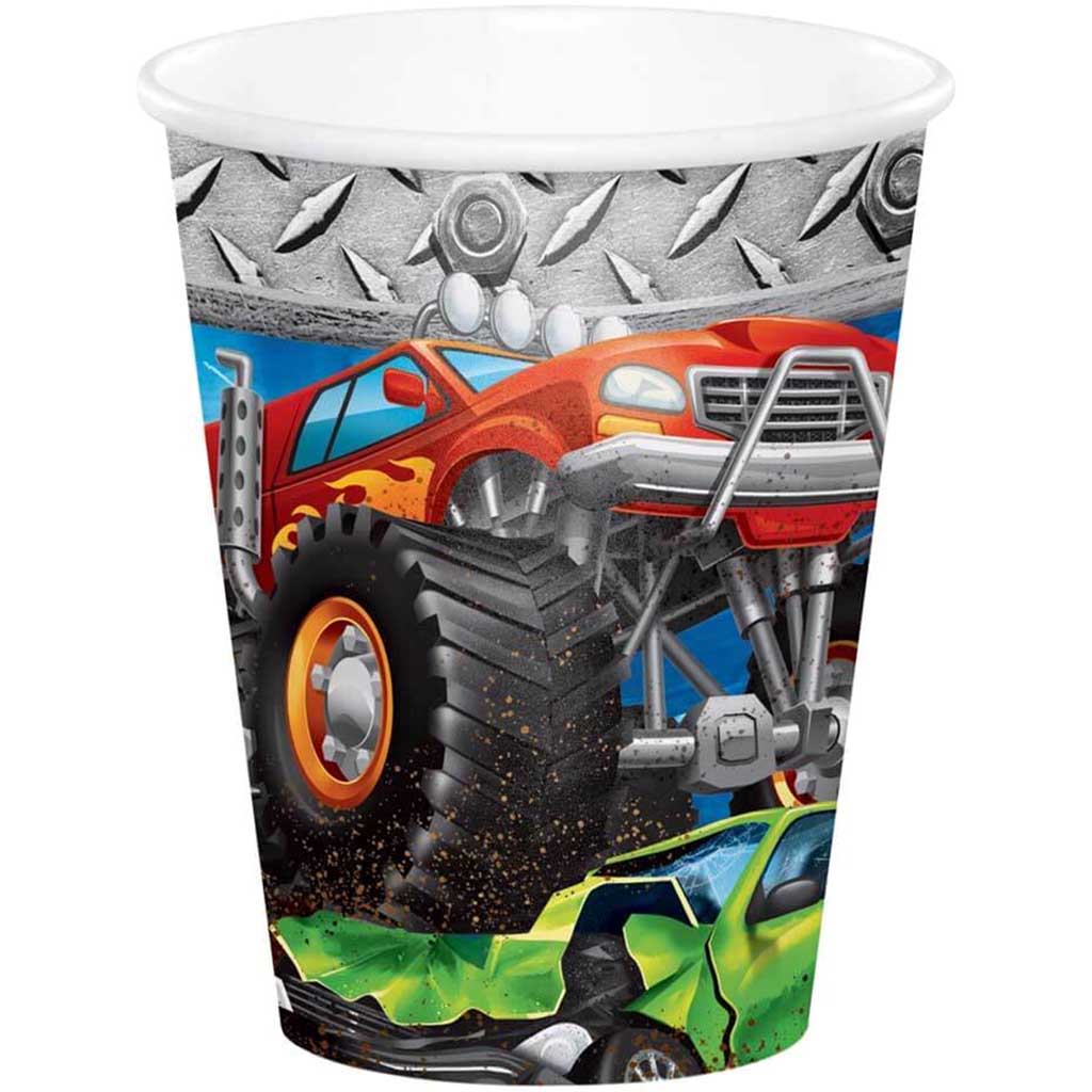 Monster Truck Rally Cups 9oz 8ct