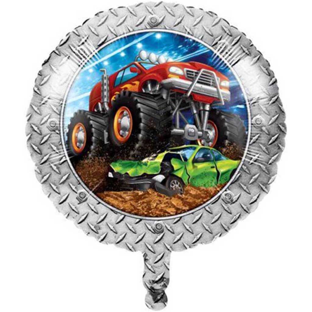 Monster Truck Rally Mylar Balloon 18in