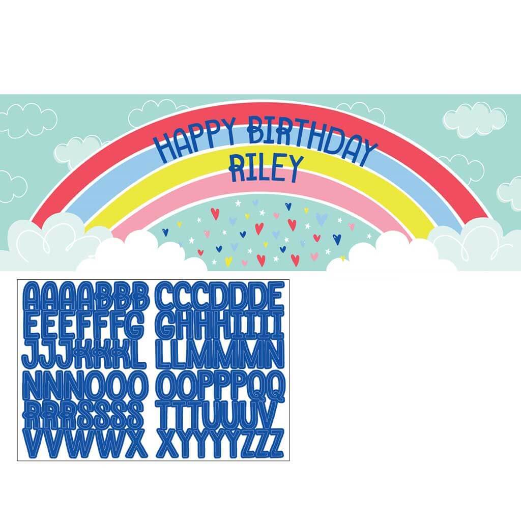 Over The Rainbow Giant Party Banner w/ Stickers