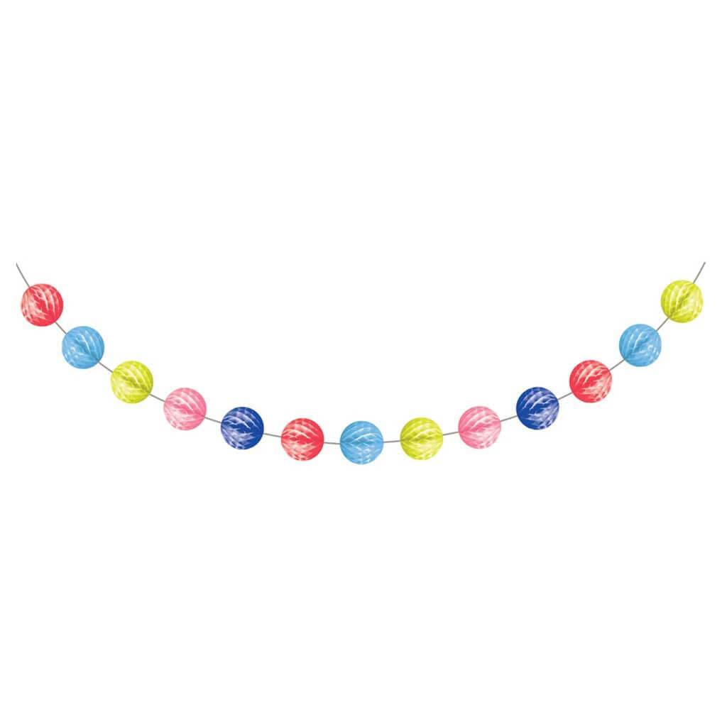 Over The Rainbow Honeycomb Garland 5 Color