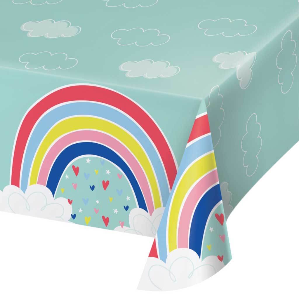 Over The Rainbow Plastic Plastic Tablecover 54inx102in