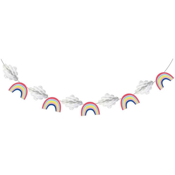 Over The Rainbow Banner with Honeycomb and Twine