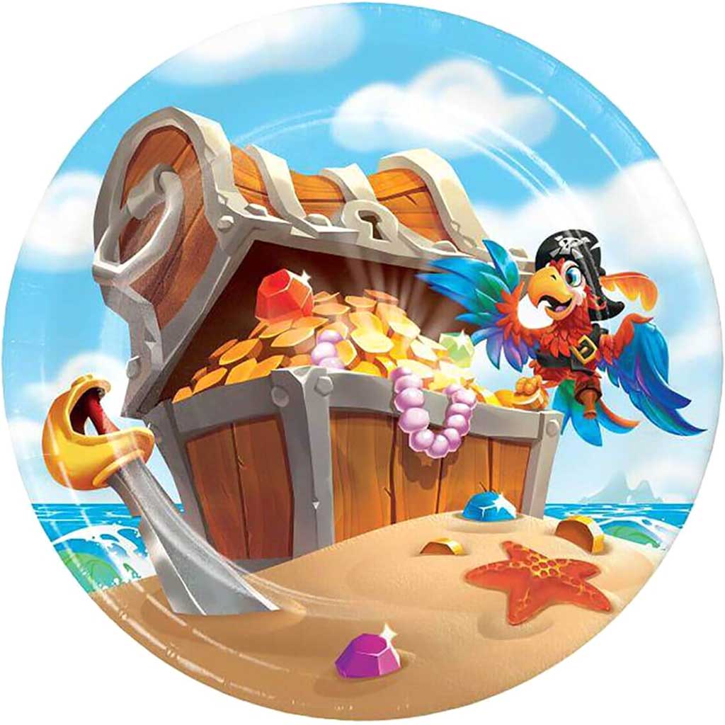 Pirate Treasure Paper Dessert Plates 7in