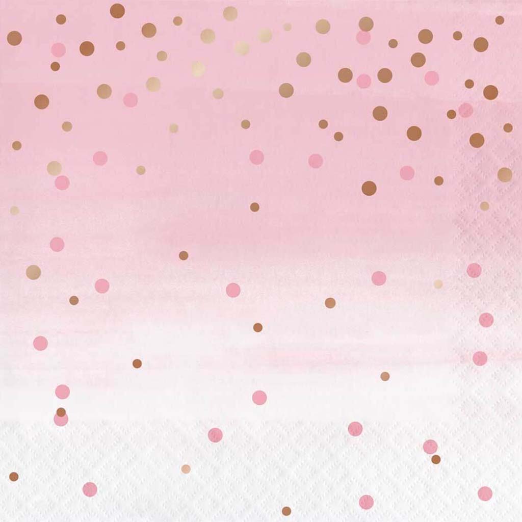 Rosé All Day Dots Luncheon Napkins 3ply