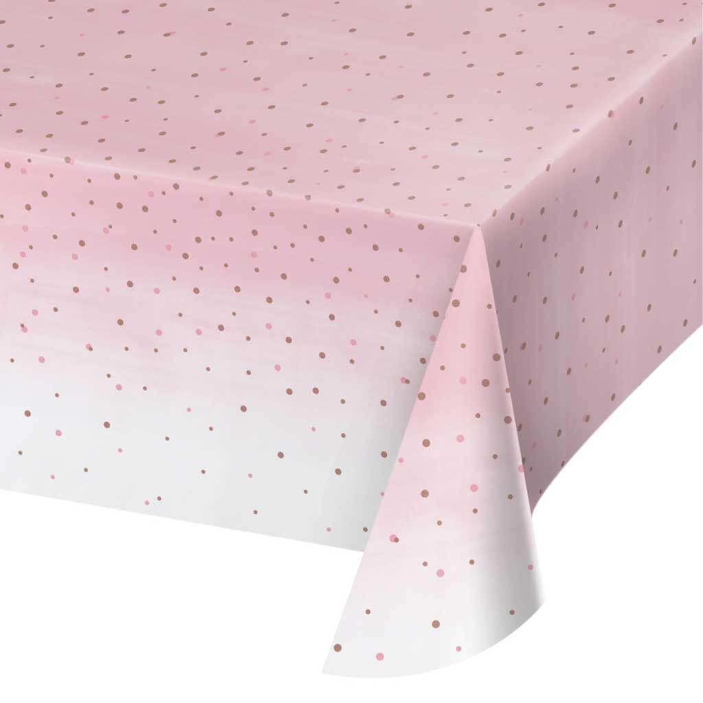 Rosé All Day Plastic Plastic Tablecover 54inx102in