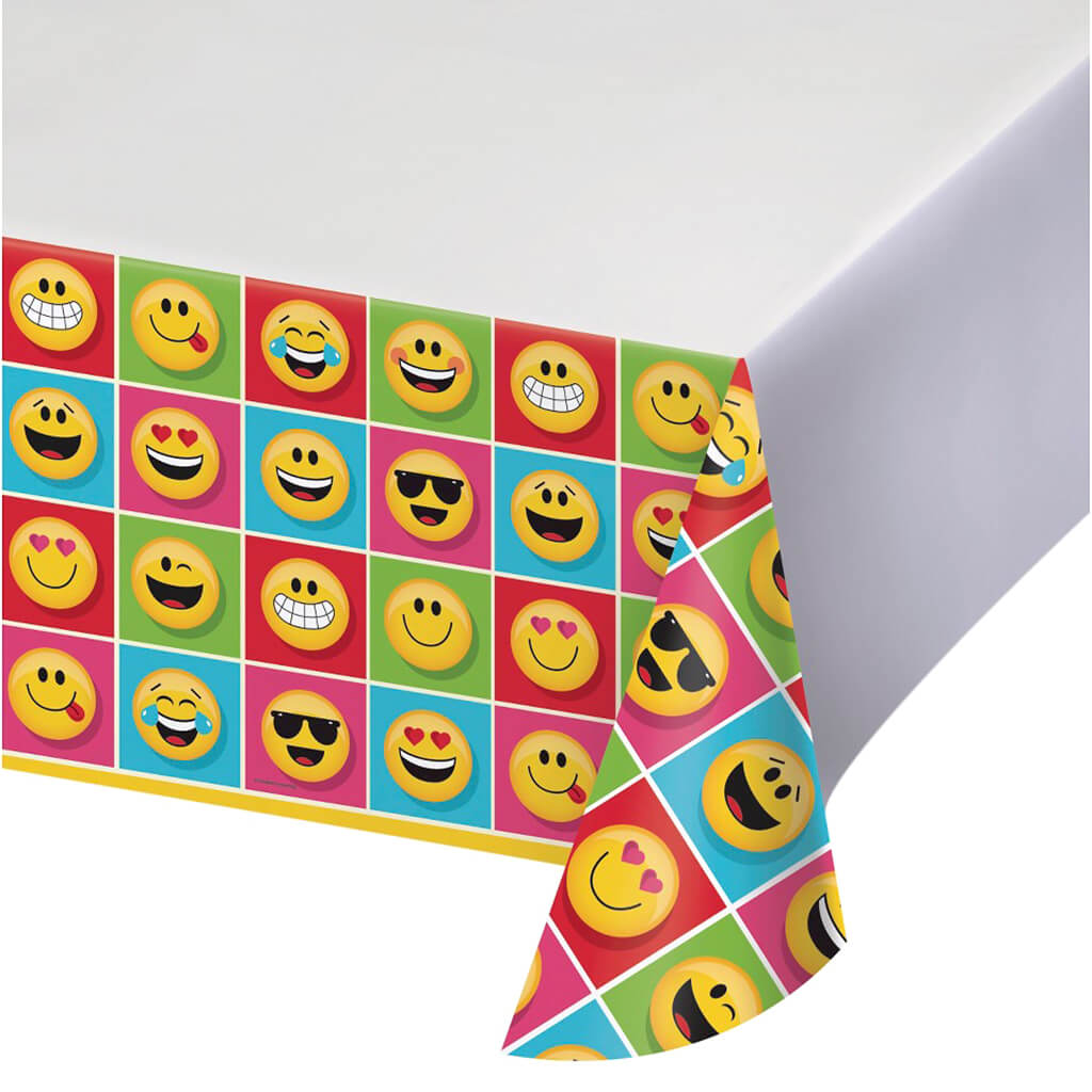 Show Your Emojions Plastic Tablecover 54in x 102in