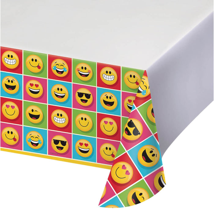 Show Your Emojions Plastic Tablecover 54in x 102in