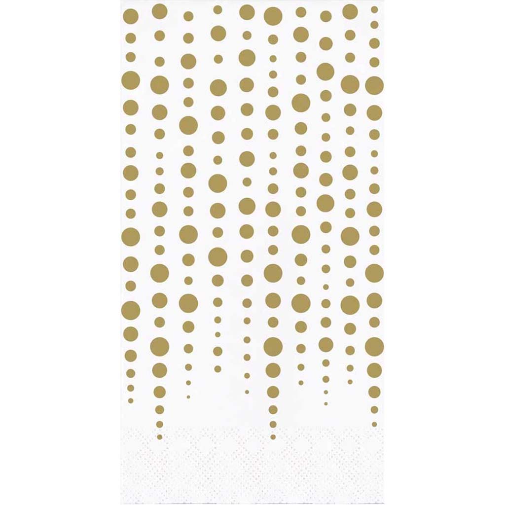 Sparkle And Shine Gold Guest Towels 2ply 16ct