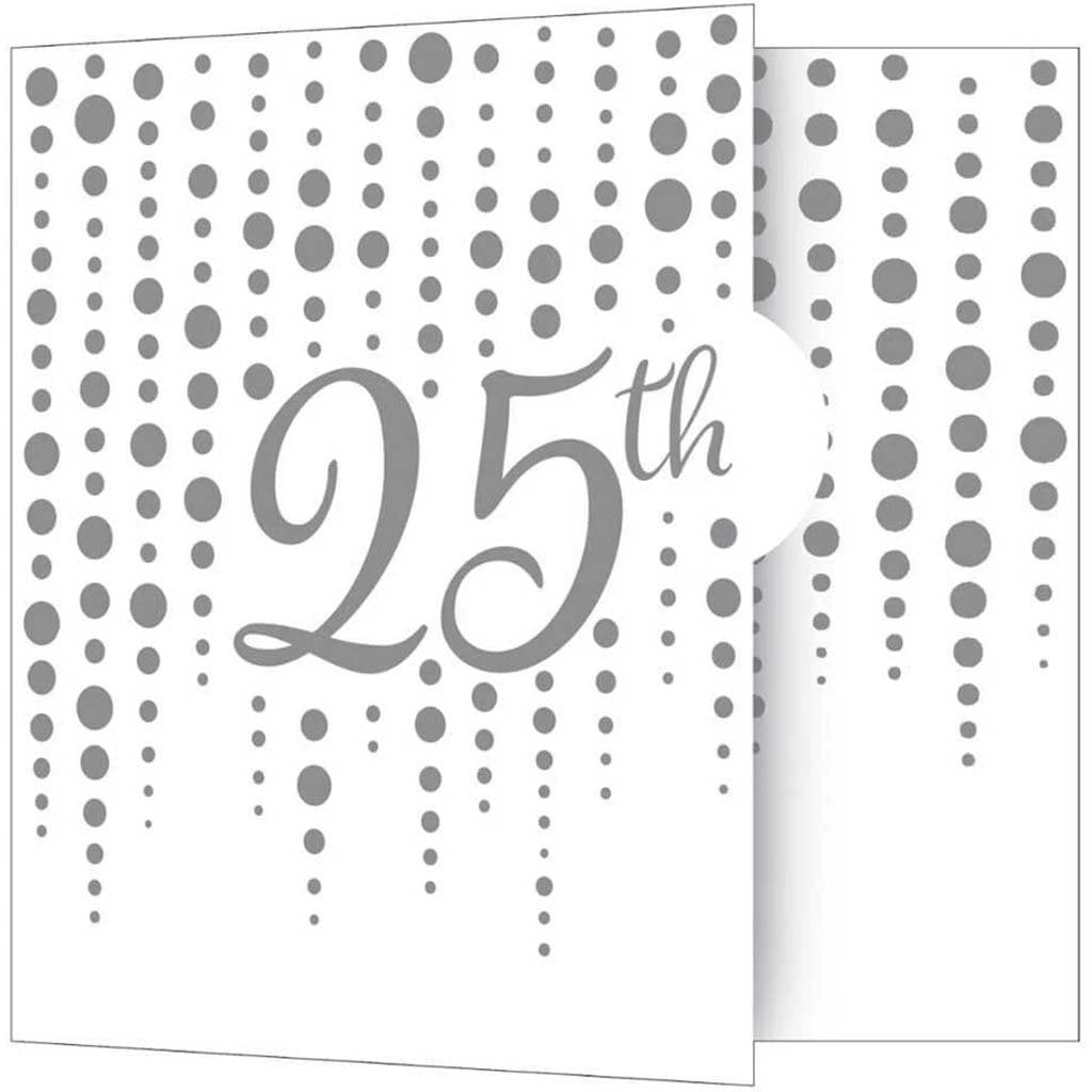 Sparkle And Shine 25th Silver Invitations