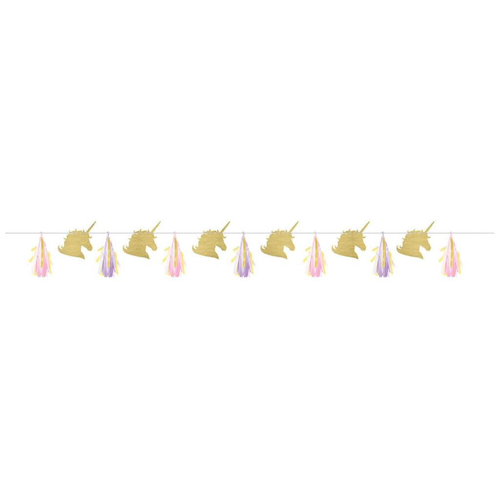 Unicorn Sparkle Tissue Paper Tassel Garland