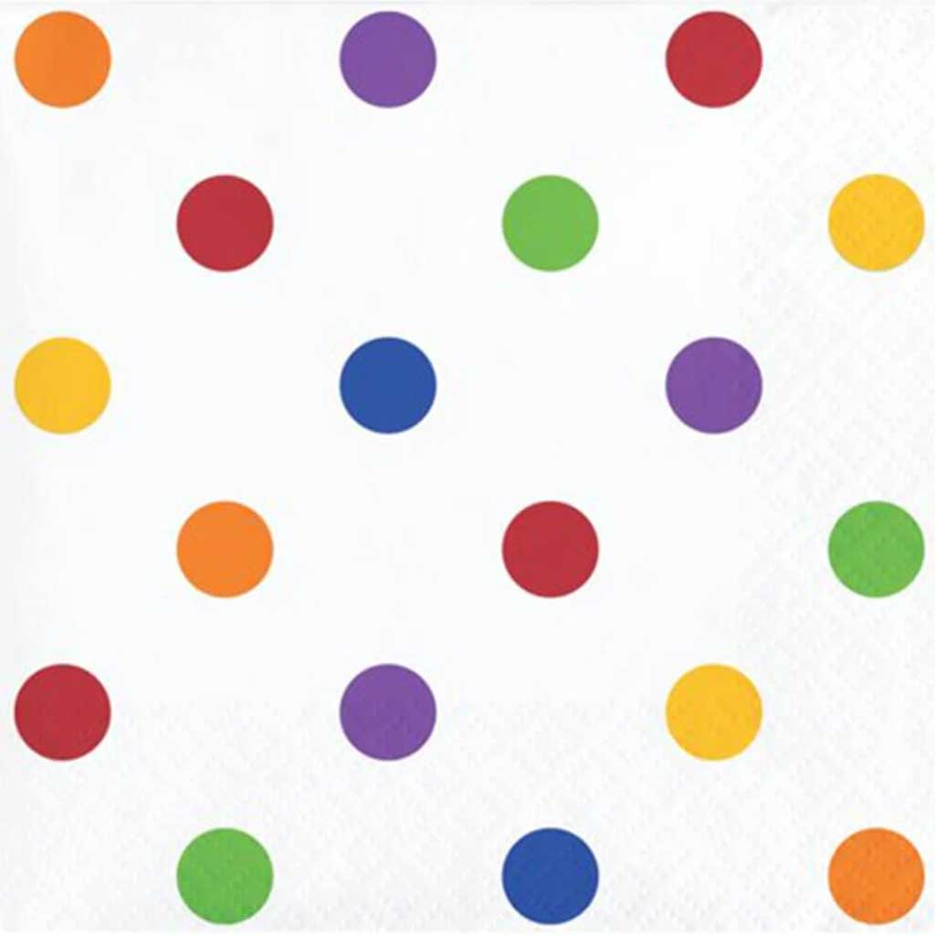 Dots &amp; Stripes Beverage Napkins 2ply 16ct