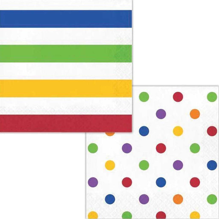Dots & Stripes Luncheon Napkins 2ply 16ct