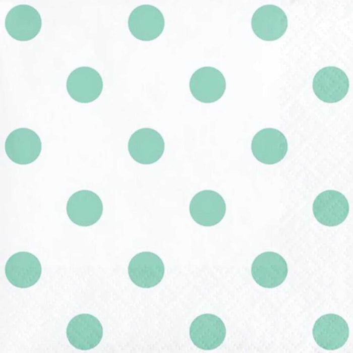 Dots & Stripes Fresh Mint Beverage Napkins 2ply 16ct