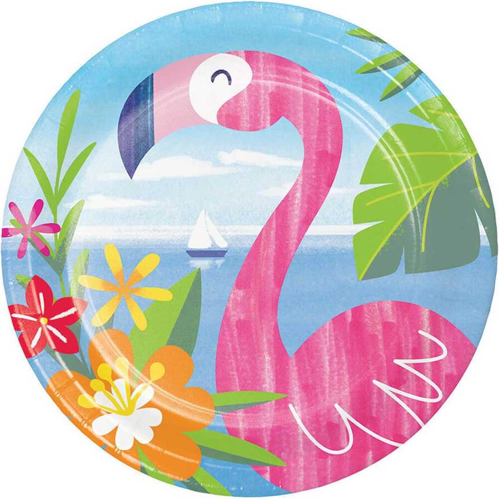 Lush Luau Paper Dessert Plates 7in 8ct