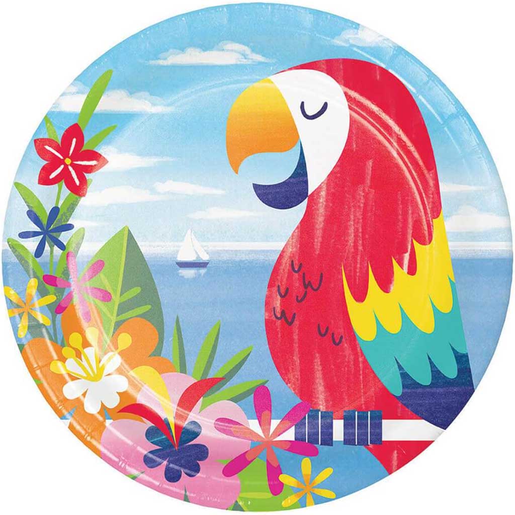 Lush Luau Paper Dinner Plates 9in 8ct