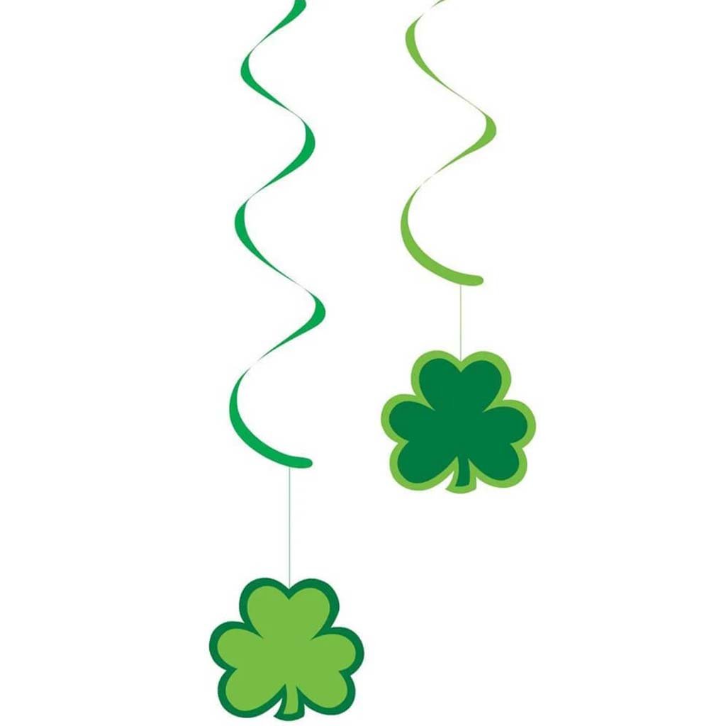 Paper Shamrocks Dizzy Danglers 5ct