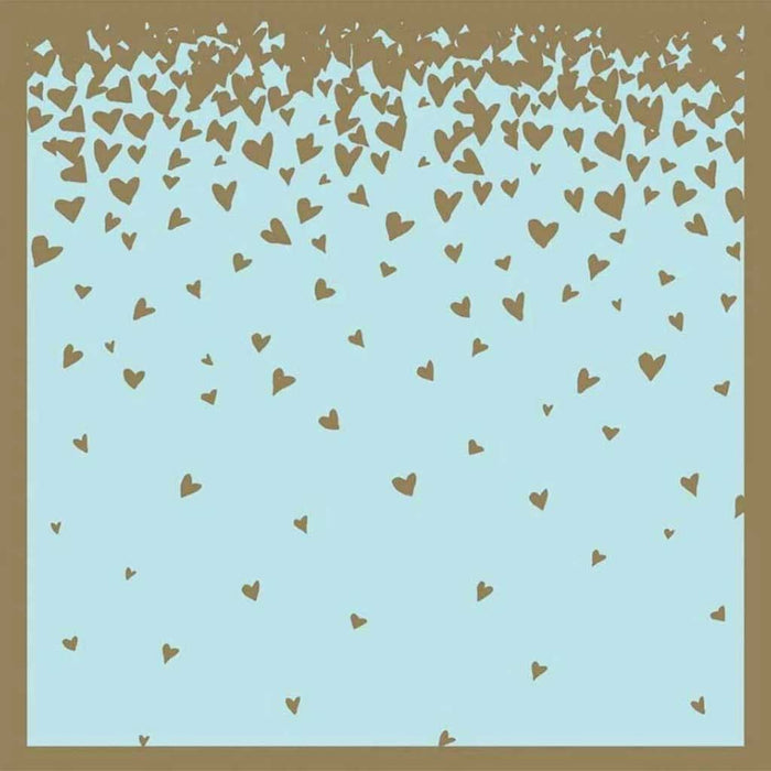 Gilded Geo Hearts Luncheon Napkin 3Ply 16ct