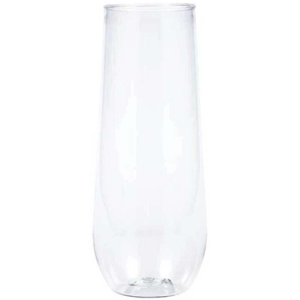 Clear Plastic Champagne Flutes 9oz