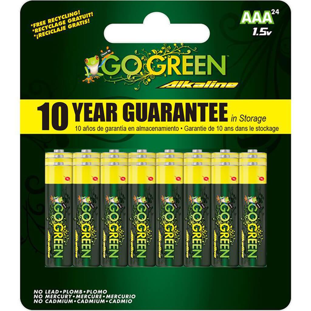 GoGreen Power Alkaline AAA 24 pack