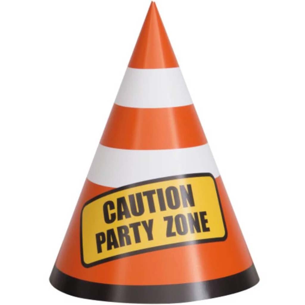 Construction Party Hats 8ct