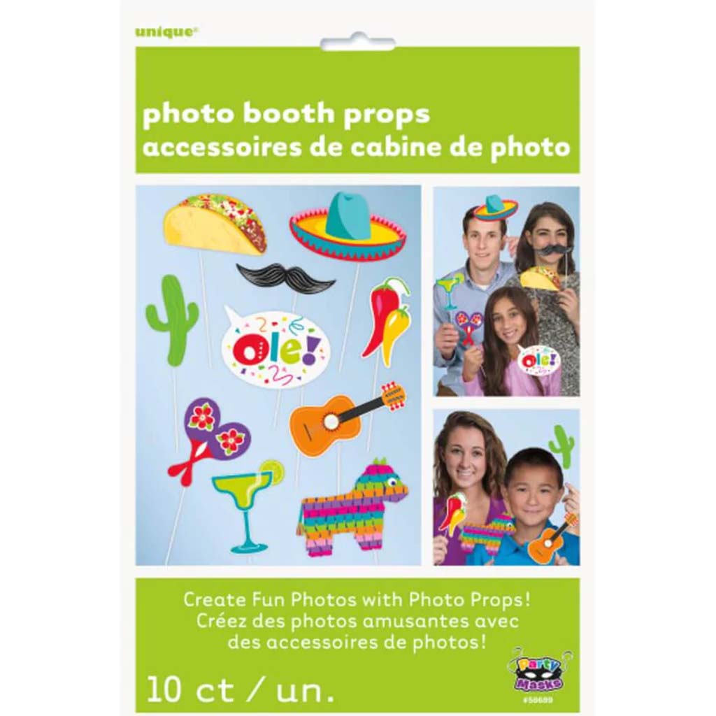 Mexican Fiesta Photo Booth Props 10ct