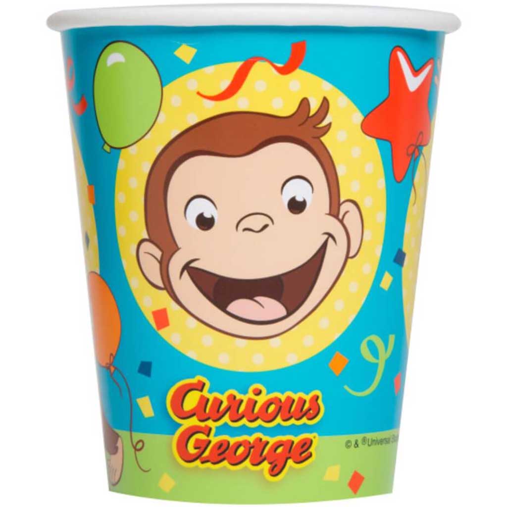 Curious George Paper Cups 9oz 8ct