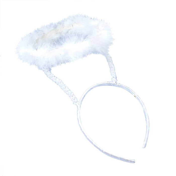 White Maribou Feather Angel Halo 