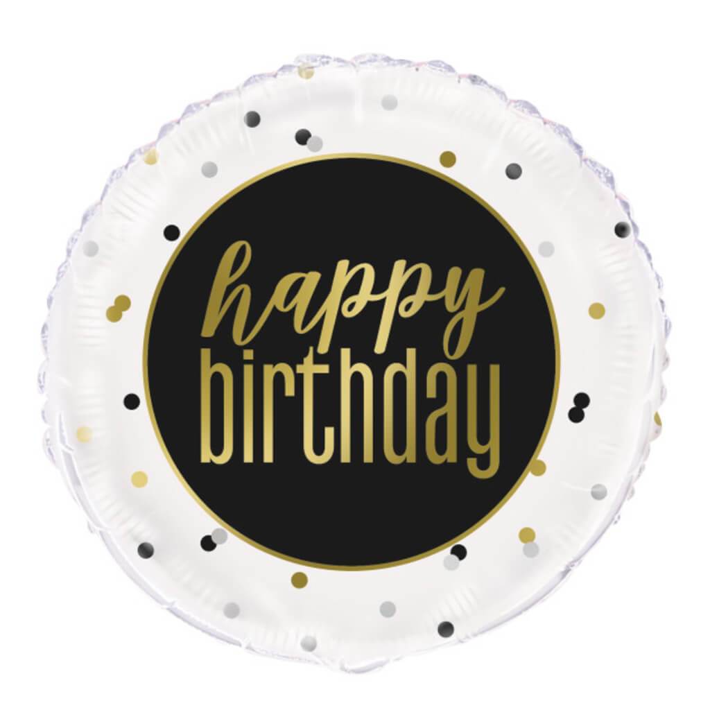 Metallic Happy Birthday Foil Balloon 18in