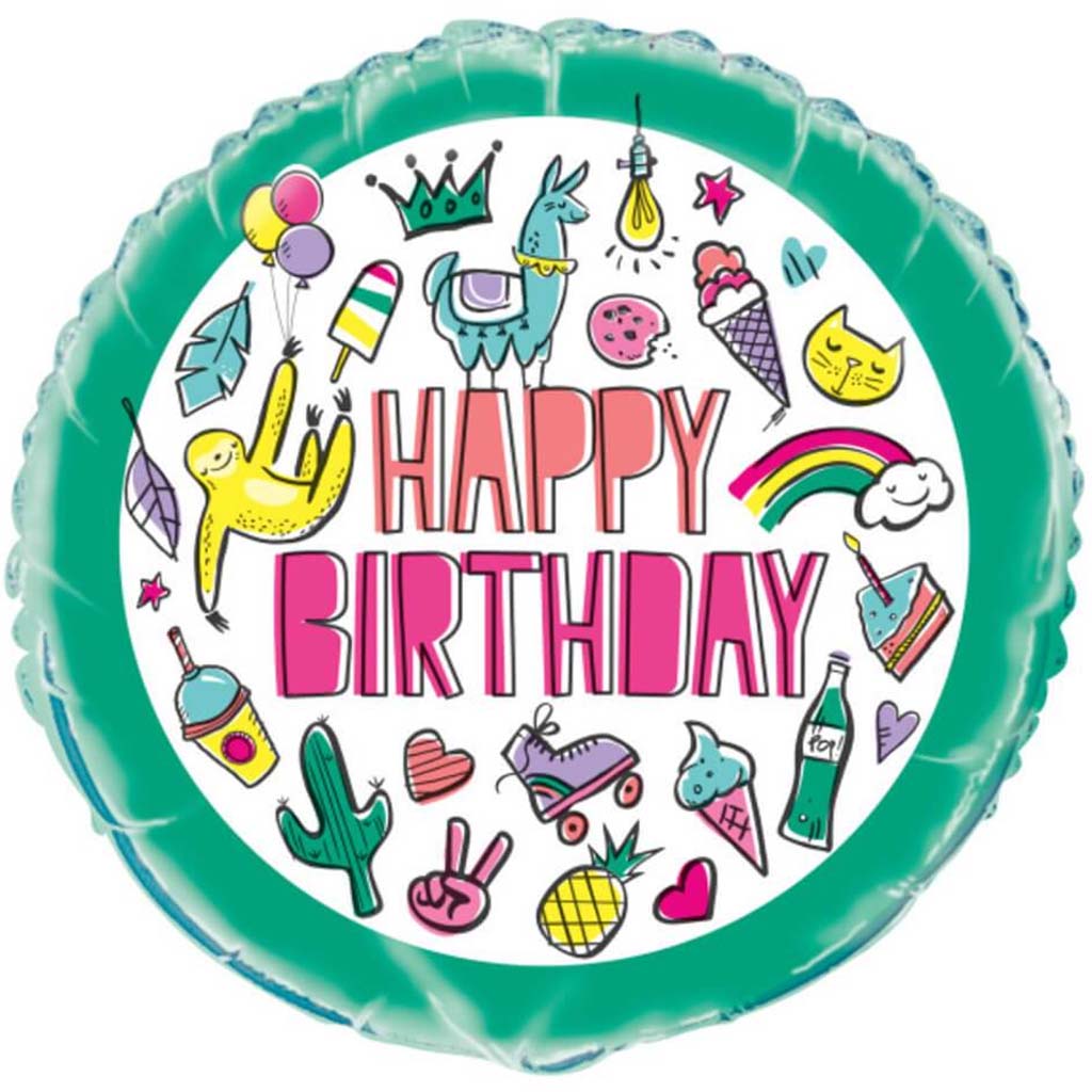 Favorite Things Birthday Round Foil Balloon 18in