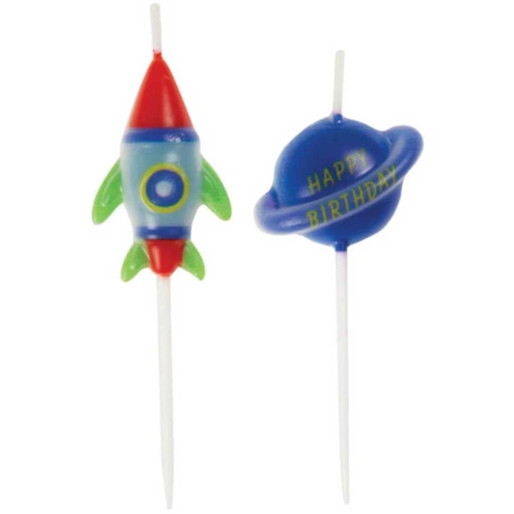 Outer Space Pick Birthday Candles 6ct