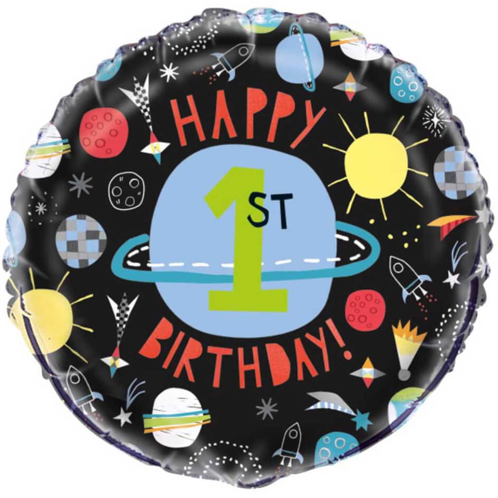 Outer Space Round Foil Balloon 18in