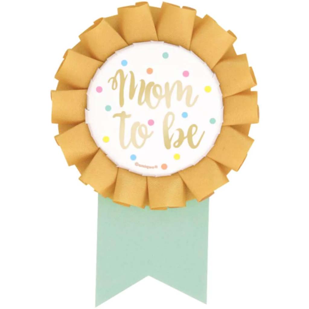 Mom to Be Baby Shower Badge Foil