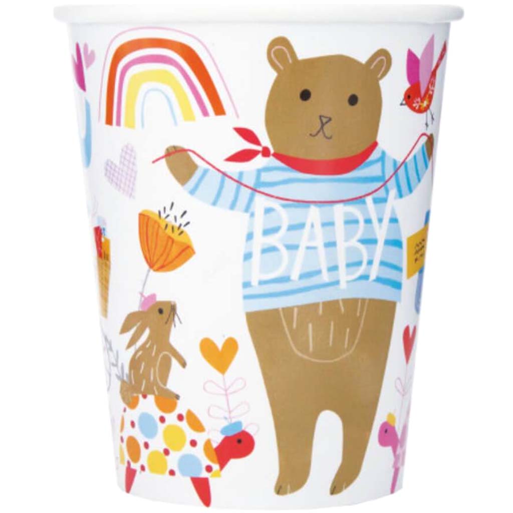 Zoo Baby Shower Paper Cups 9oz 8ct