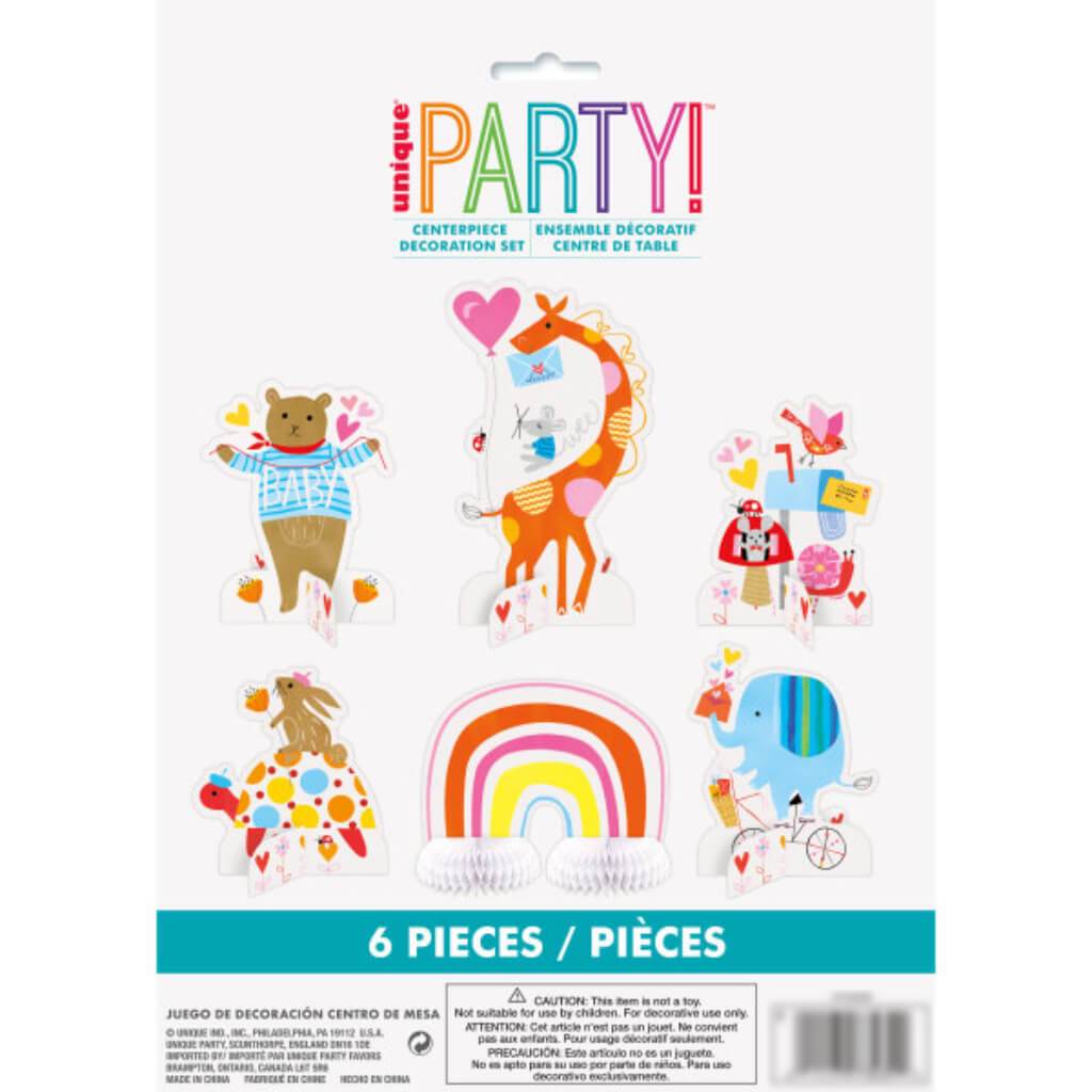 Zoo Baby Shower Centerpiece Decorations 6ct