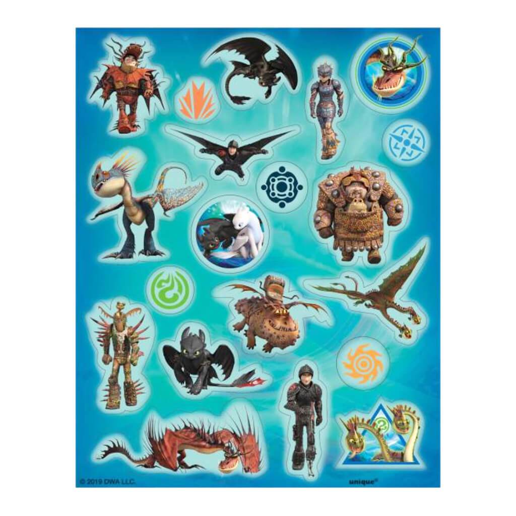 How to Train Your Dragon 3 Sticker Sheets 4ct