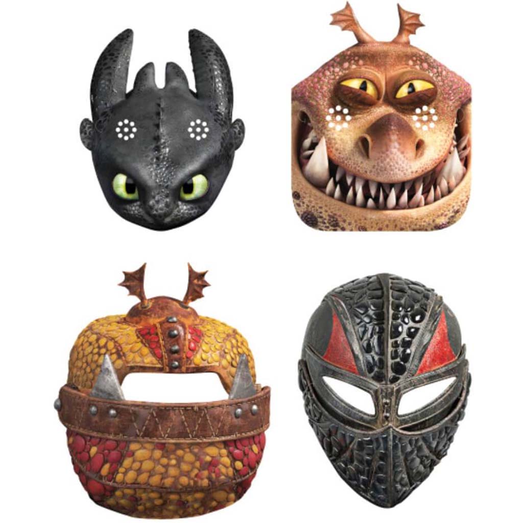 How to Train Your Dragon 3 Party Masks 8ct