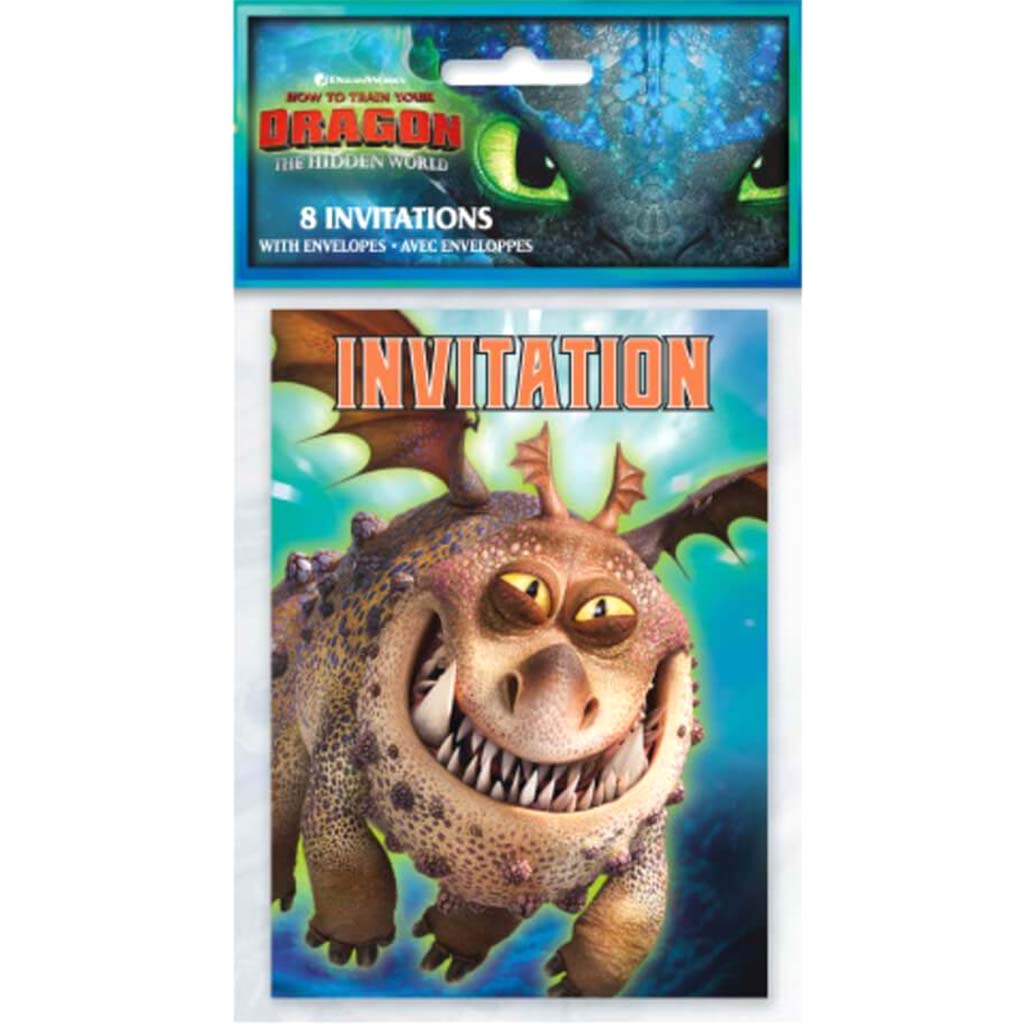 How to Train Your Dragon 3 Invitations 8ct