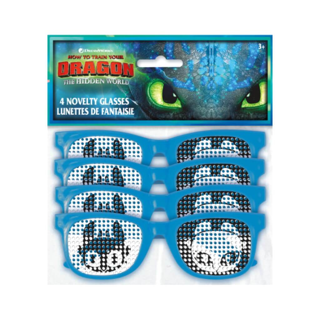 How to Train Your Dragon 3 Pindot Novelty Glasses 4ct