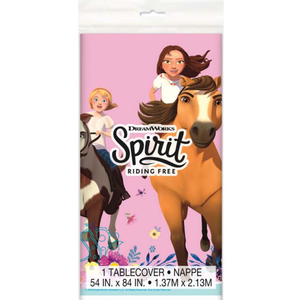 Spirit Riding Free Rectangular Plastic Table Cover 54in x 84in