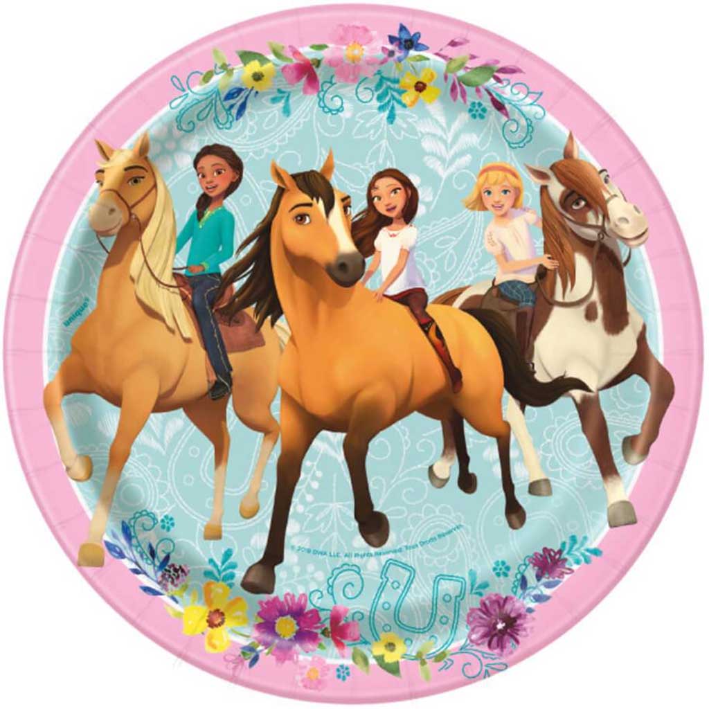 Spirit Riding Free Round Dessert Plates 7in 8ct