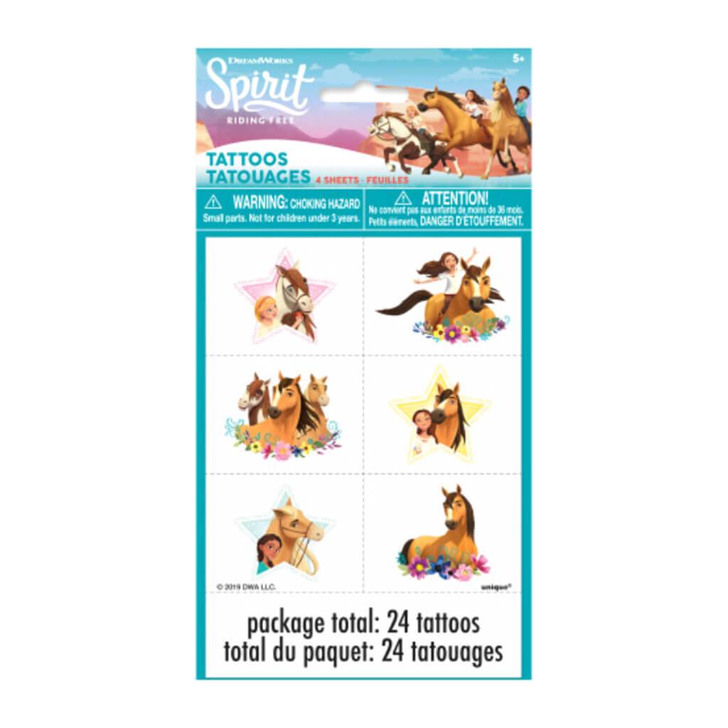 Spirit Riding Free Tattoos 24ct