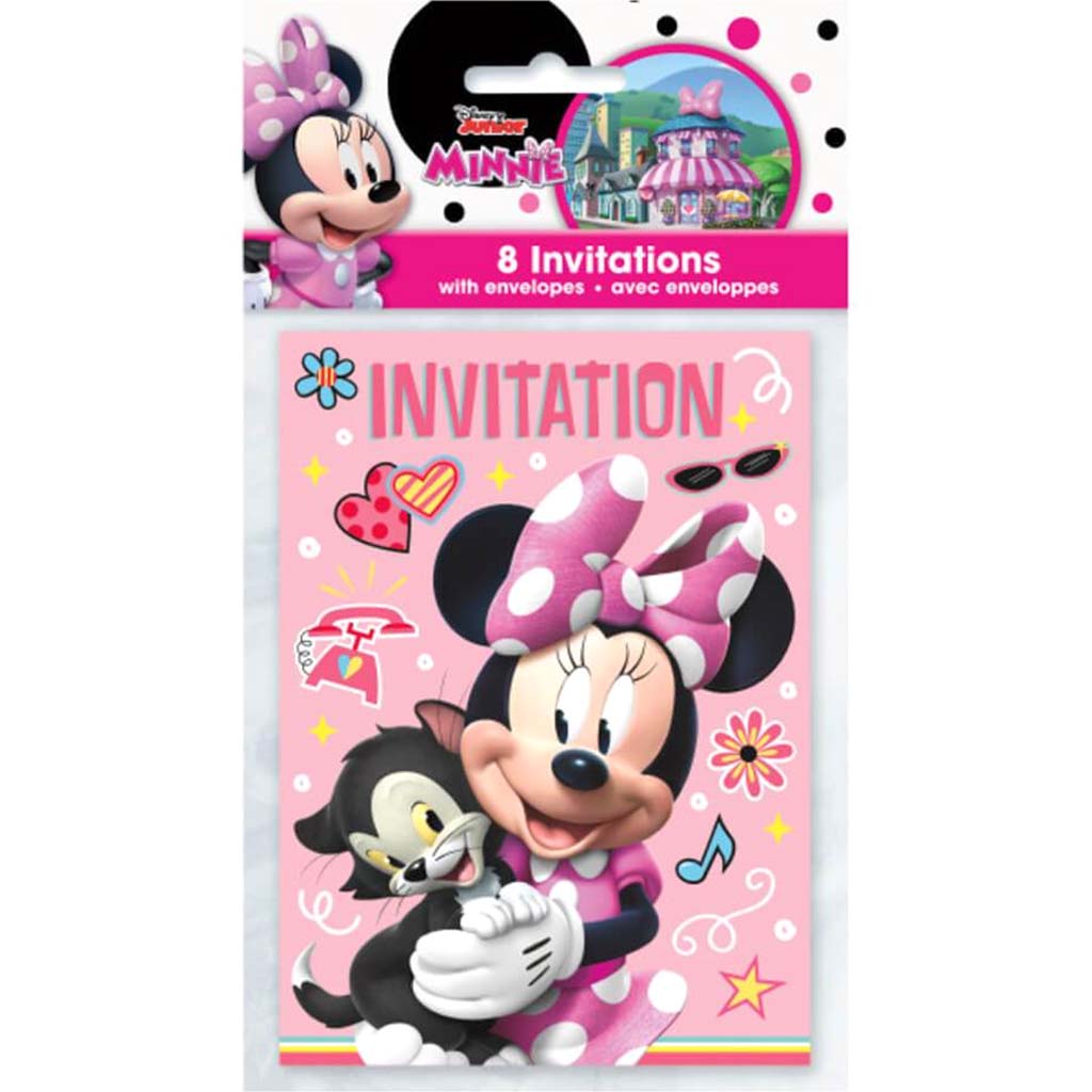 Disney Iconic Minnie Mouse Invitations 8ct