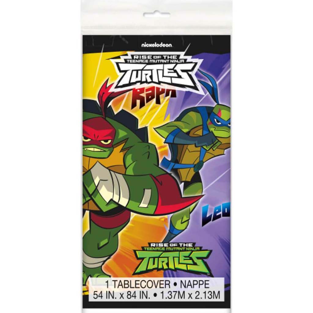 Rise of the Teenage Mutant Ninja Turtles Rectangular Plastic Table Cover 54in x 84in