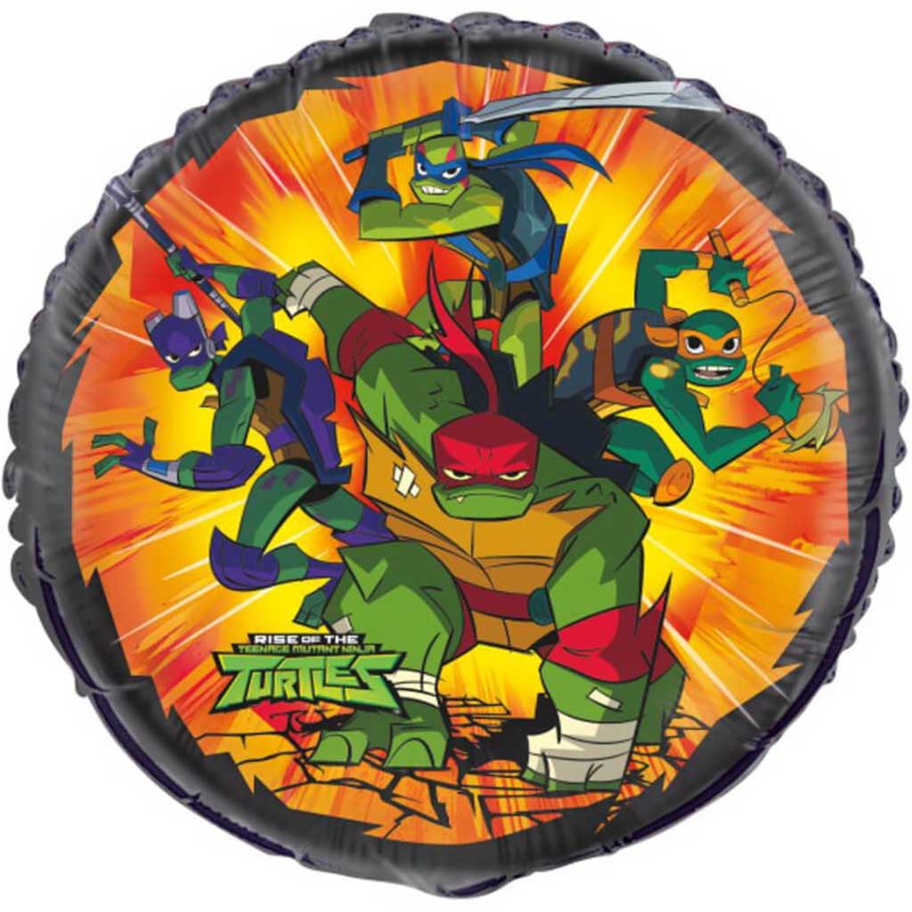 Rise of the Teenage Mutant Ninja Turtles Round Foil Balloon 18in